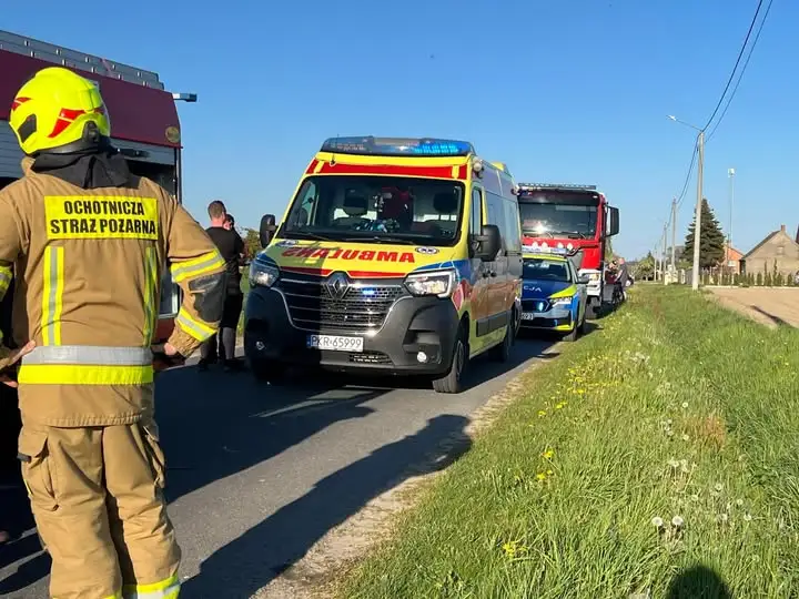 Wypadek w Rozdrażewie – interwencja OSP i JRG Krotoszyn