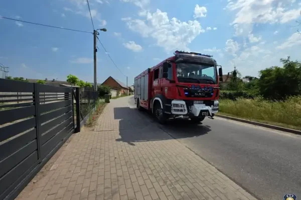 Pożar akumulatora w Cieszkowie – szybka interwencja strażaków