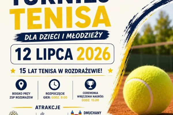 Wielki finał tenisa dla dzieci i młodzieży w Rozdrażewie już 12 lipca