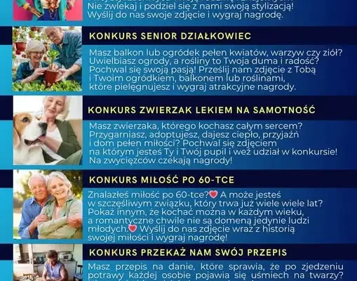 Seniorzy z gminy Zduny zaproszeni do udziału w konkursach Stowarzyszenia MANKO – Głos Seniora