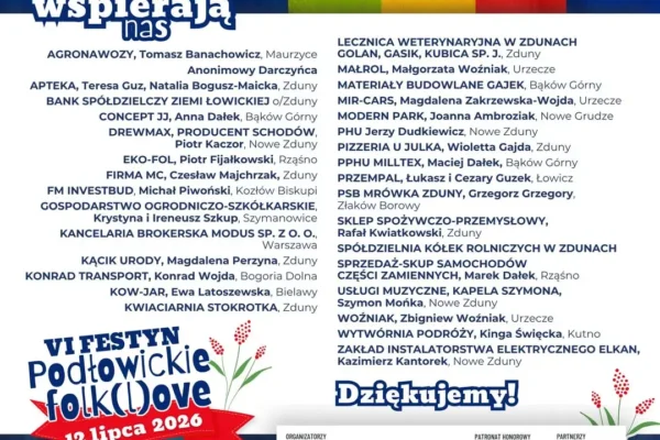 VI Festyn Podłowickie Folk(l)ove już w niedzielę w Jackowicach