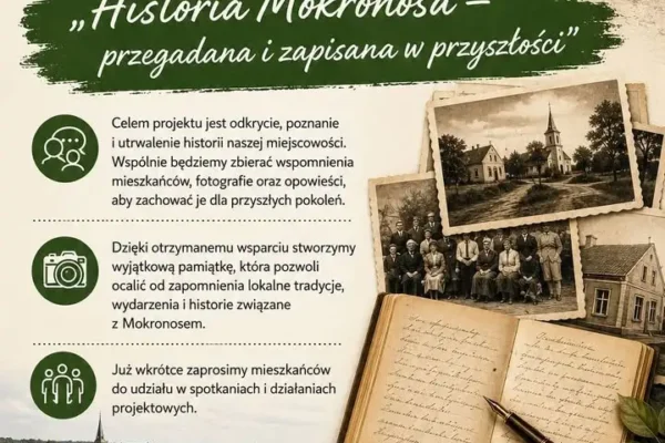 KGW Mokronos z dofinansowaniem na projekt historyczny „Aktywna Wieś”