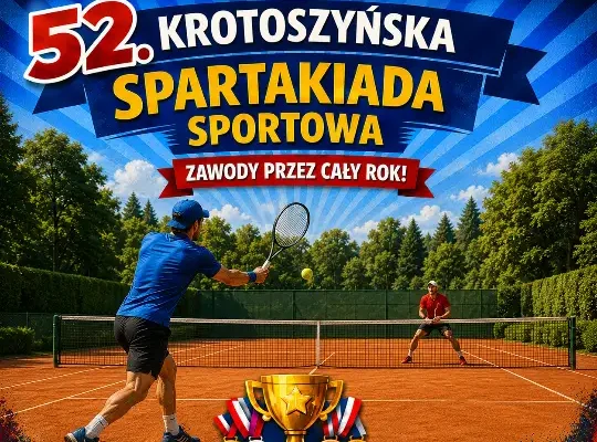 Tenis ziemny w ramach 52. Krotoszyńskiej Spartakiady Sportowej – zapraszamy 4 lipca