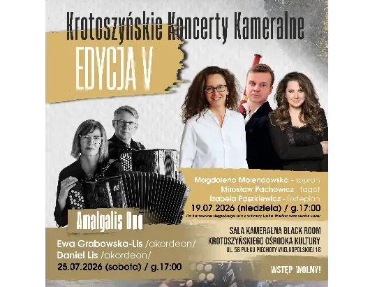 V edycja Krotoszyńskich Koncertów Kameralnych – dwa lipcowe wieczory z muzyką klasyczną