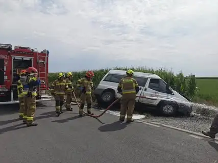 Kolizja w Białym Dworze – interwencja OSP Koźmin Wlkp.