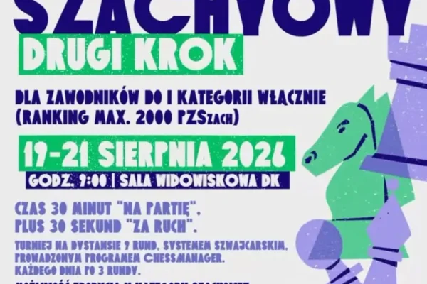 Turniej szachowy „Drugi Krok” w Zdunach – szansa na II kategorię