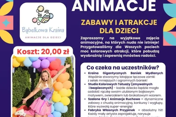 Dziś w Kobylinie: bąbelkowe animacje i fabryka czekolady dla dzieci