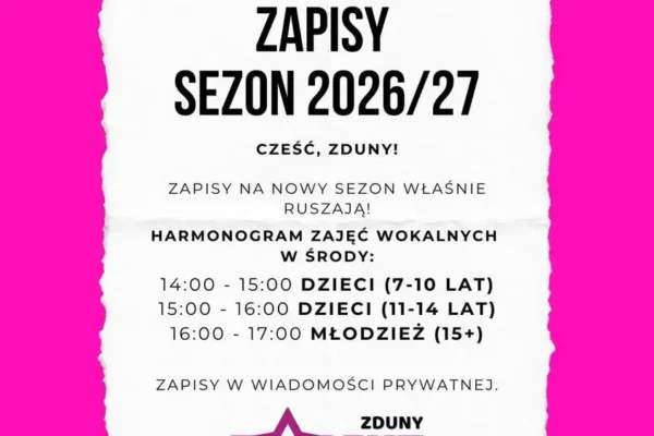 Ruszają zapisy na zajęcia wokalne w Zdunach – nowy sezon w Talent Studio