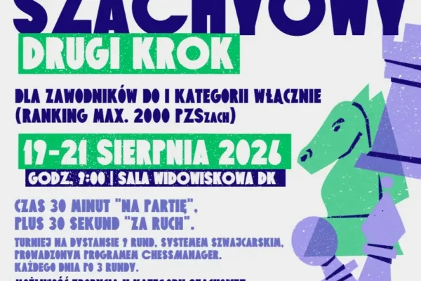 Turniej szachowy „Drugi Krok” w Zdunach – zapisy trwają