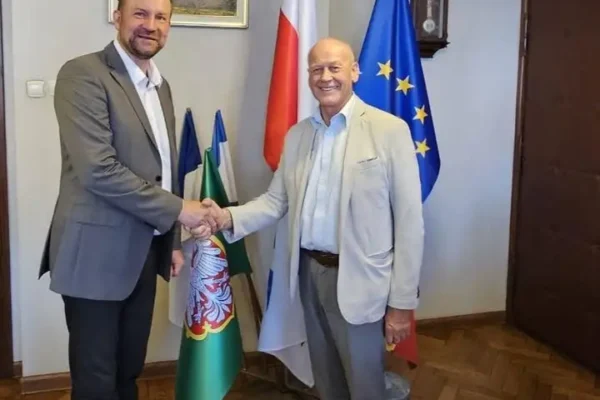 Burmistrz Koźmina Wielkopolskiego spotkał się z prezesem Banku Spółdzielczego w Jarocinie