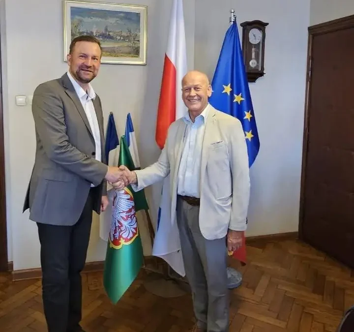 Burmistrz Koźmina Wielkopolskiego spotkał się z prezesem Banku Spółdzielczego w Jarocinie