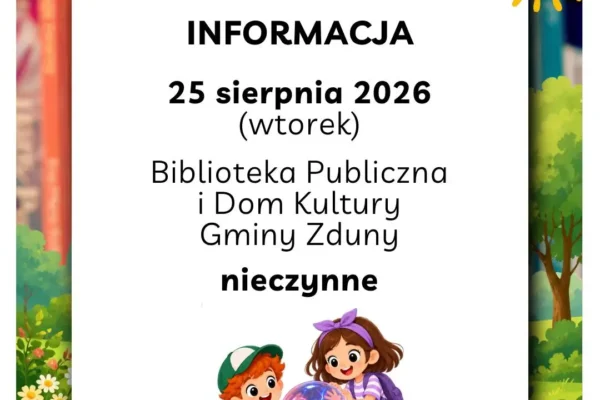 BDK Zduny zamknięte w poniedziałek – pracownicy wyjeżdżają na wycieczkę do Łodzi