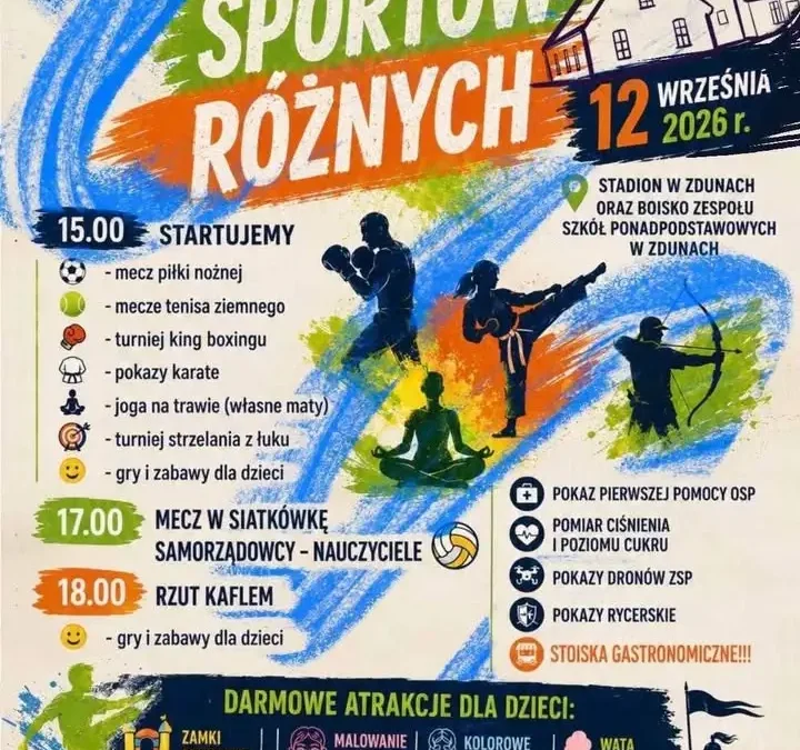 Festyn Sportów Różnych w Zdunach już 12 września – sprawdź program