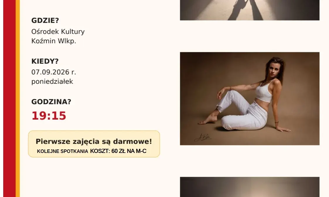 Darmowe zajęcia taneczne Bachata i Mix Dance w Koźminie Wlkp.