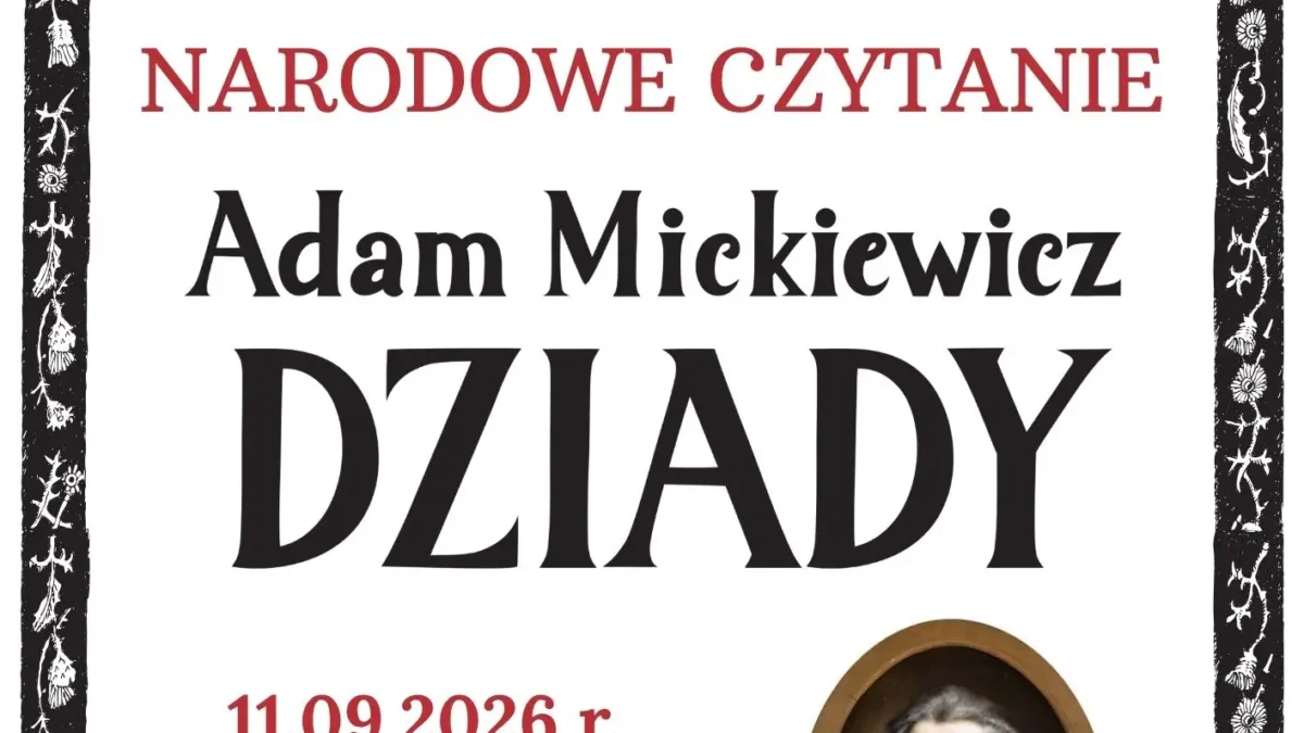 Narodowe Czytanie 2026 w Koźminie Wielkopolskim – zaproszenie na 11 września