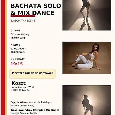 Bachata Solo i Mix Dance – nowe zajęcia taneczne w Koźminie Wlkp.