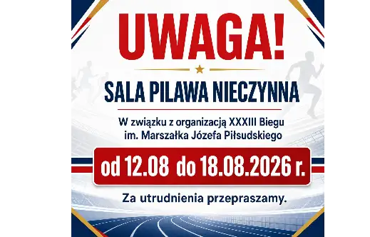 Sala Pilawa w Kobylinie zamknięta na czas przygotowań do Biegu Piłsudskiego