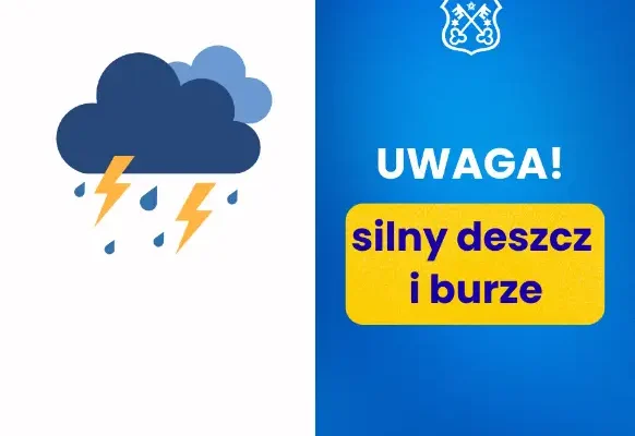 Ostrzeżenie 2. stopnia: silny deszcz i burze w powiecie krotoszyńskim