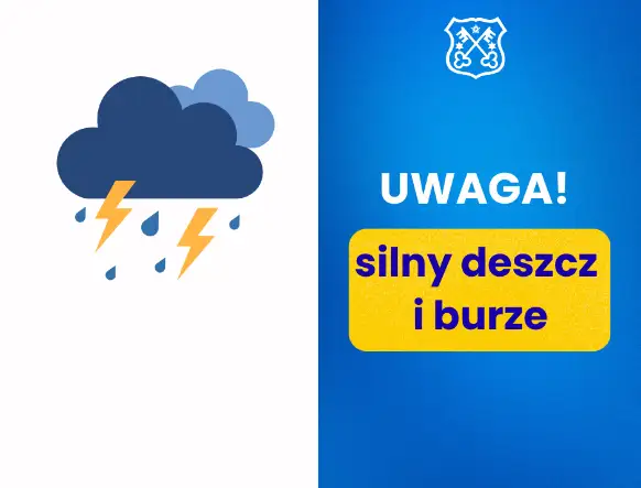 Ostrzeżenie 2. stopnia: silny deszcz i burze w powiecie krotoszyńskim