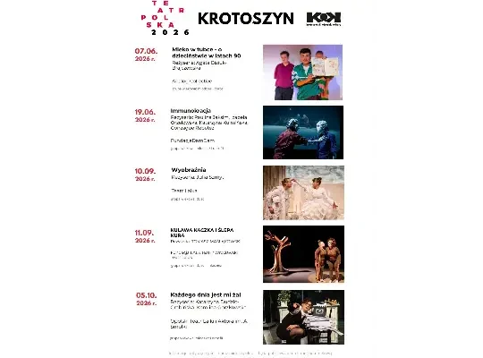 Teatr Polska 2026: Pięć spektakli w Krotoszynie – rusza sprzedaż biletów
