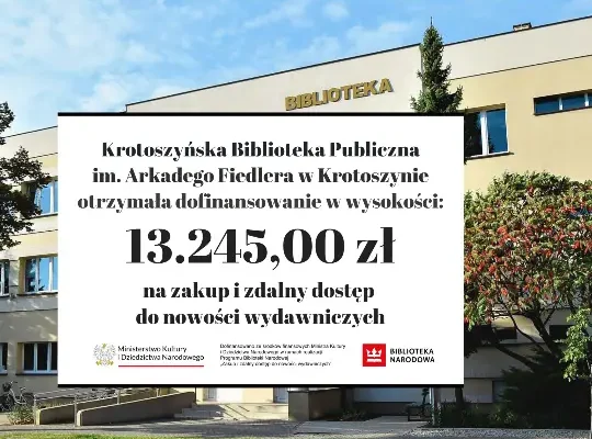 Krotoszyńska biblioteka z dofinansowaniem na nowości wydawnicze