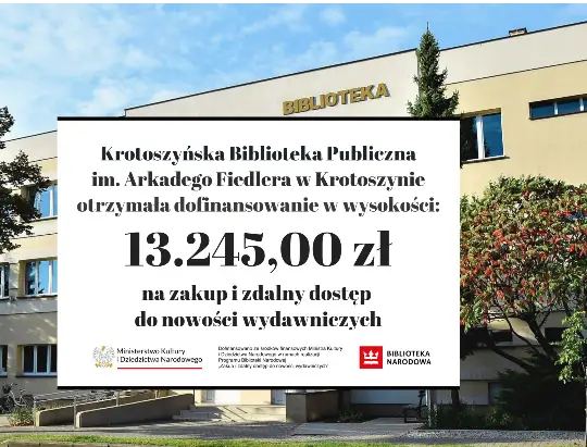 Krotoszyńska biblioteka z dofinansowaniem na nowości wydawnicze