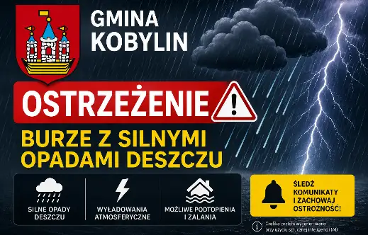 Ostrzeżenie meteorologiczne: silne burze i ulewy w powiecie krotoszyńskim