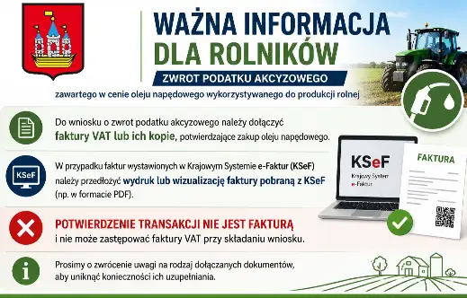 Zwrot podatku akcyzowego dla rolników: ważne zasady dotyczące faktur z KSeF