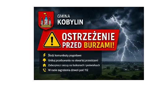 Ostrzeżenie meteorologiczne: Burze drugiego stopnia w powiecie krotoszyńskim