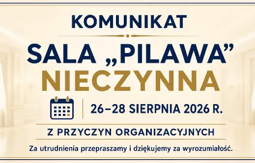 Sala „Pilawa” w Kobylinie nieczynna od 26 do 28 sierpnia