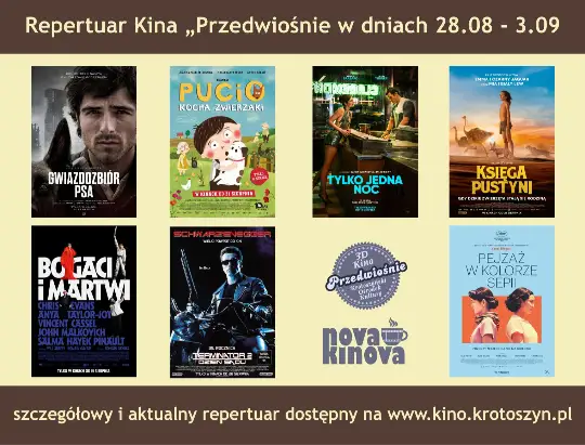 Repertuar Kina 3D Przedwiośnie w Krotoszynie: od 28 sierpnia do 10 września