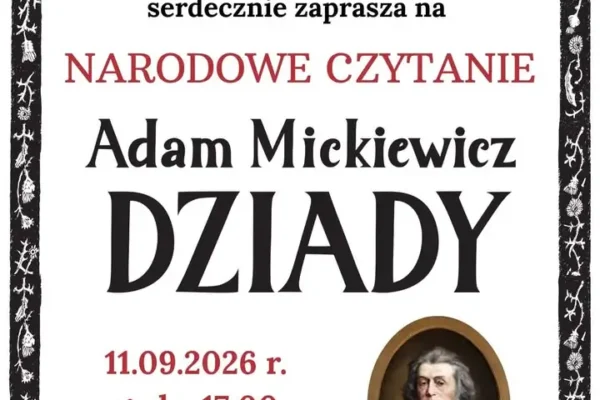 Narodowe Czytanie „Dziadów” w Koźminie Wlkp. – 11 września w bibliotece