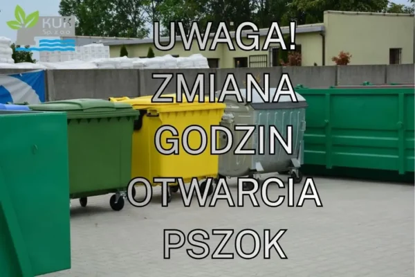 Zmiana godzin otwarcia PSZOK w Koźminie Wlkp. – sprawdź harmonogram