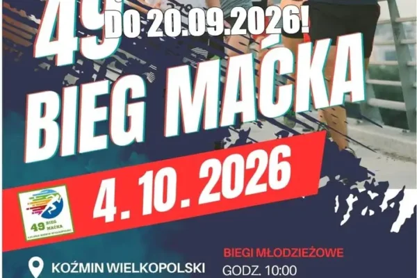 Zapisy na Bieg Maćka 2026 w Koźminie Wielkopolskim już otwarte
