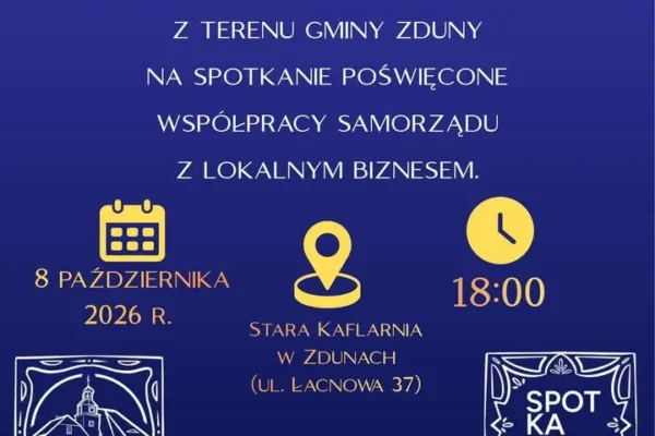 Zduny: burmistrz zaprasza przedsiębiorców na spotkanie o współpracy z samorządem