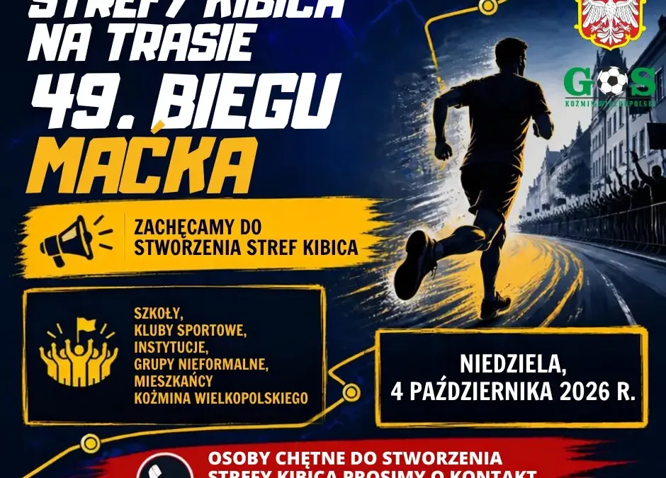 49. Bieg Maćka w Koźminie Wielkopolskim – miasto zaprasza do tworzenia stref kibica