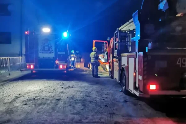 Pożar sadzy w kominie w Borzęciczkach — akcja strażaków z Koźmina Wielkopolskiego