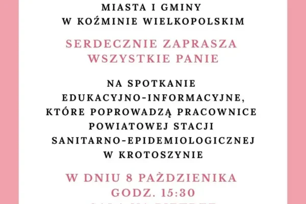 Różowy Październik w Koźminie Wielkopolskim – spotkanie o profilaktyce raka piersi