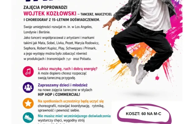 Ośrodek Kultury w Koźminie Wlkp. ogłasza nowy sezon zajęć: taniec, fotografia, muzyka i sport
