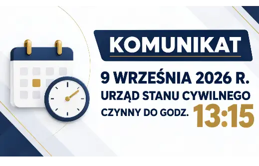 Urząd Stanu Cywilnego w Kobylinie skróci godziny pracy w środę