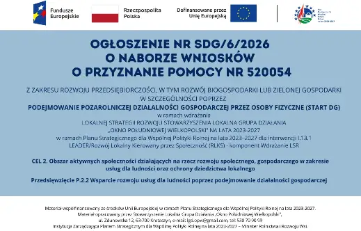 Rusza nabór wniosków na rozwój działalności gospodarczej – LGD Okno Południowej Wielkopolski