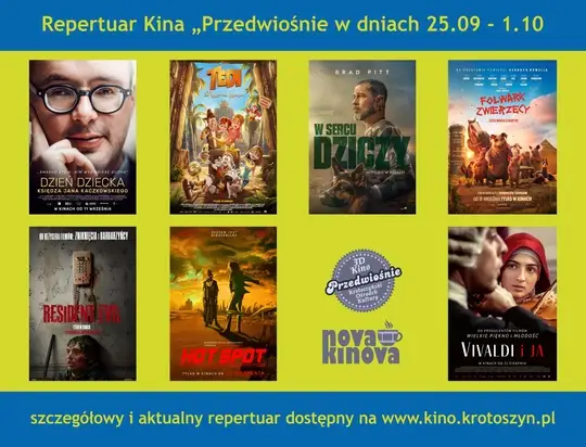 Repertuar Kina 3D Przedwiośnie w Krotoszynie: 25 września – 7 października