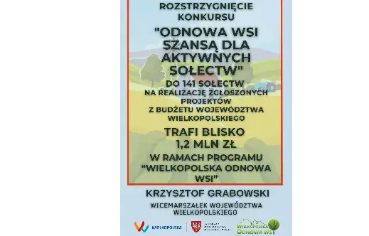 Smolice i Starkówiec z dofinansowaniem w programie „Wielkopolska Odnowa Wsi”