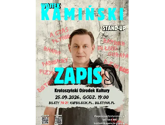 Stand-up w Krotoszynie: Wojtek Kamiński zaprezentuje program „Zapis”