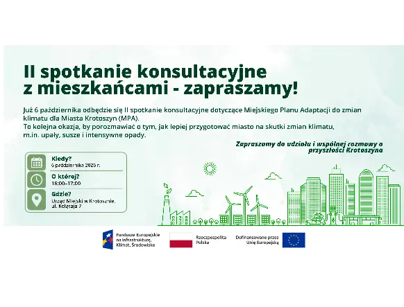 Krotoszyn zaprasza na drugie konsultacje w sprawie planu adaptacji do zmian klimatu