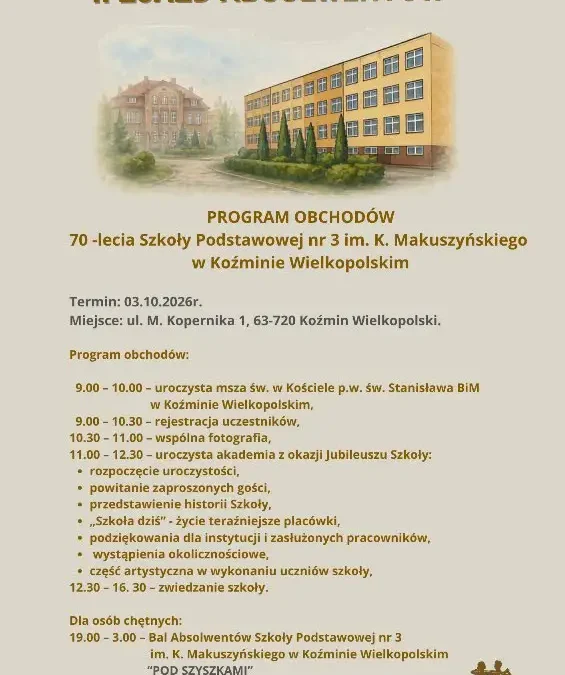 Weekend pełen atrakcji w Koźminie Wielkopolskim – zjazd absolwentów i 49. Bieg Maćka