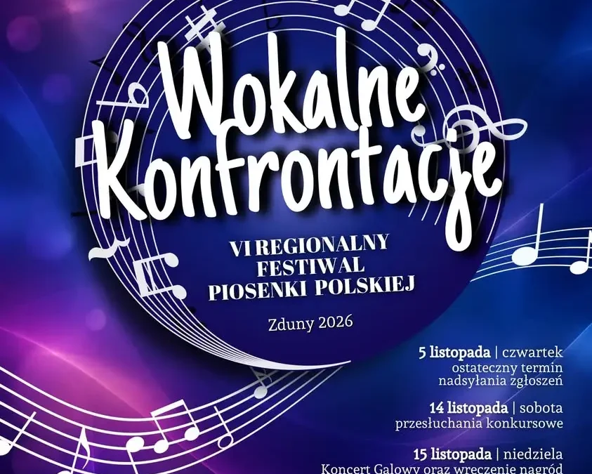 Wokalne Konfrontacje wracają. Szósta edycja festiwalu w Zdunach