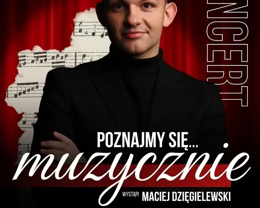 Koncert „Poznajmy się… muzycznie” w BDK Zduny – Maciej Dzięgielewski na scenie