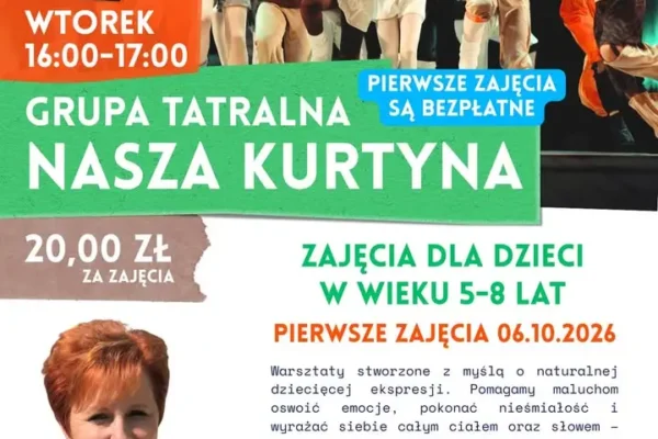 Bezpłatne warsztaty teatralne i plastyczne w Kobylinie już dziś