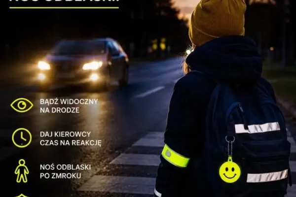 Jesienna kampania OSP: odblaski ratują życie na drogach